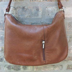 Soft Leather Camel Color Hobo Purse CUBO´ Interior